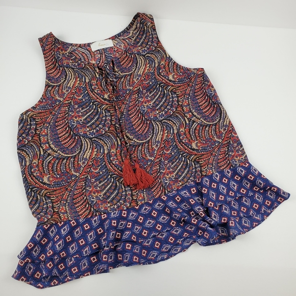 Braeve Tops - Braeve Veronica Paisley Print Sleeveless Top